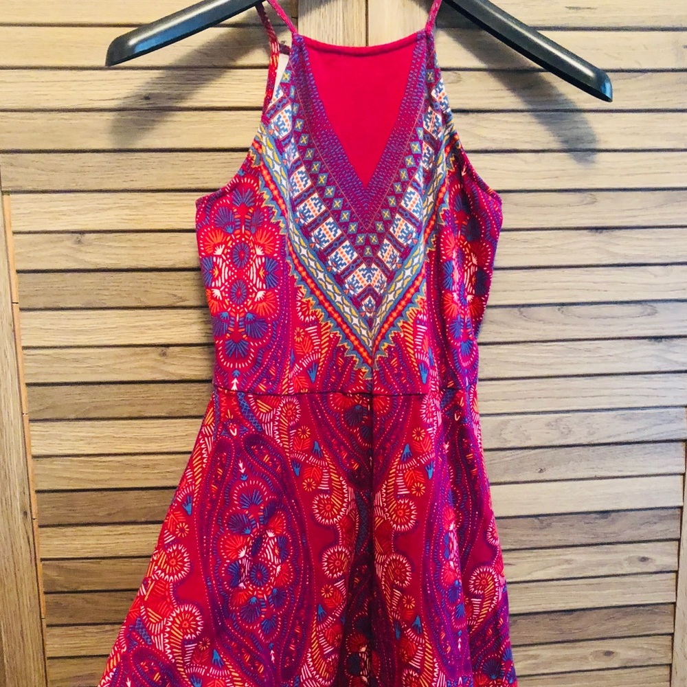 Vibrant short summer dress
